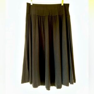 NWOT Black Full Jersey Midi Skirt by Hilary Radley, Size L